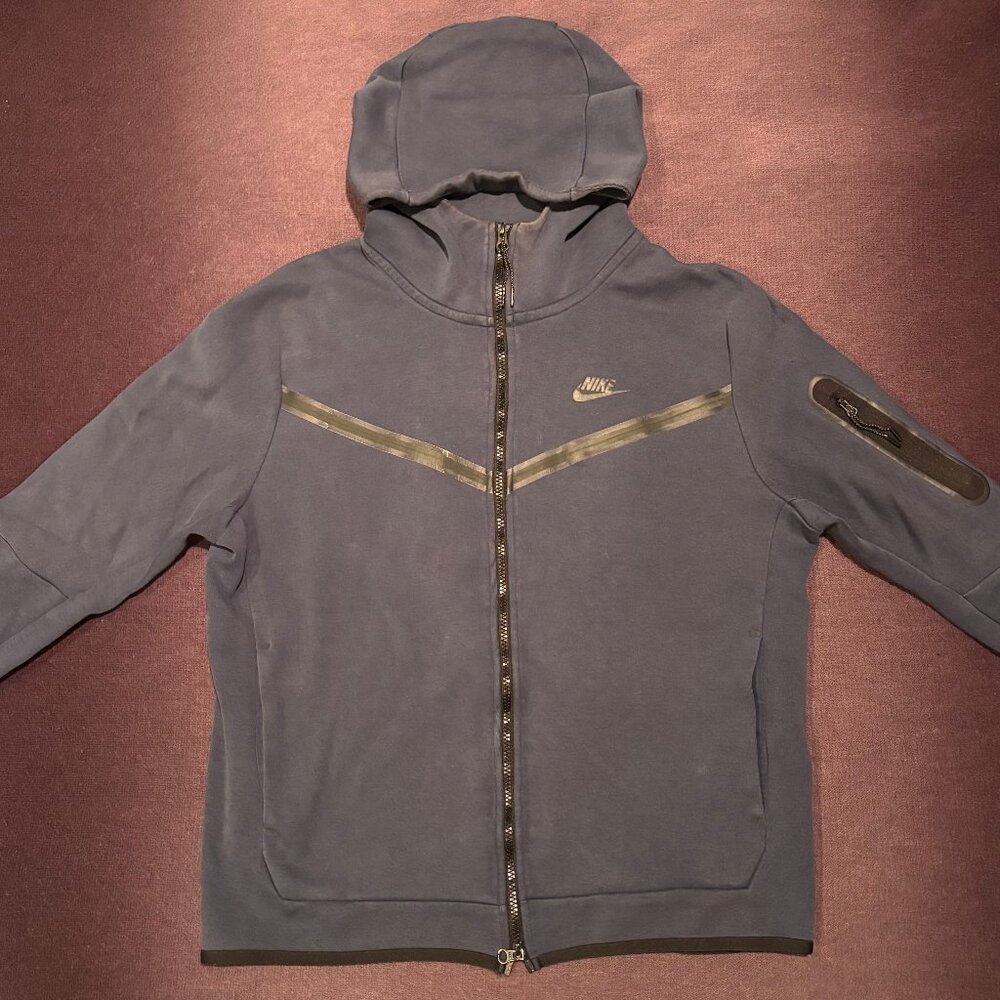 Nike Tech Full-Zip Fleece Windrunner Hoodie | Navy Blue